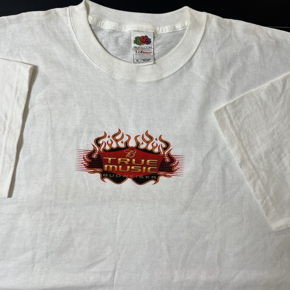 Vintage True Music Tour 2004 Budweiser Harley‎ Davidson Graphic Tshirt Size XL